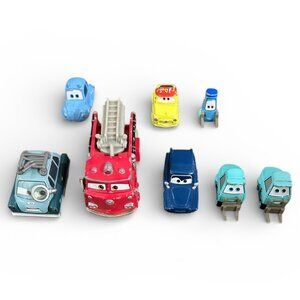 Disney Pixar Cars Die-Cast Vehicles – Lot of 8 – Mattel – 1:55 Scale Cars Toys
